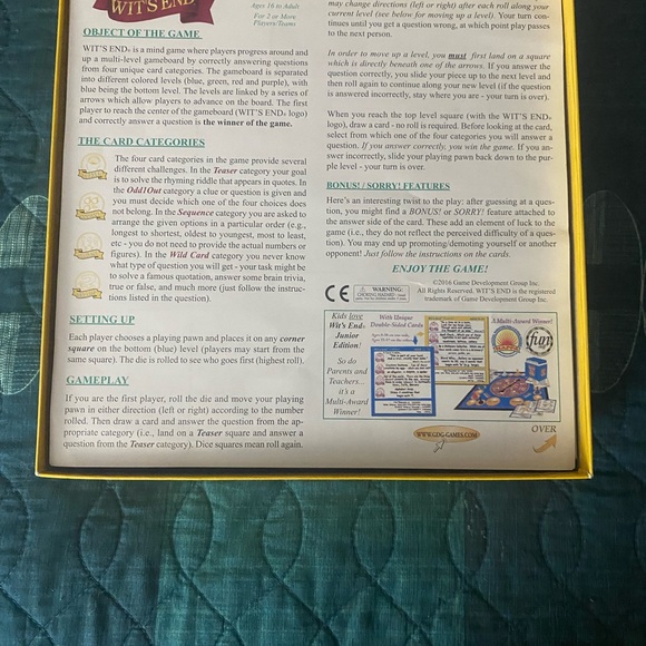 Source Unknown Toys Wits End Board Game Poshmark